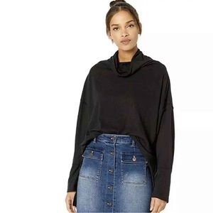 We the free - women’s black tunic oversized long sleeves cotton blend size‎ XS